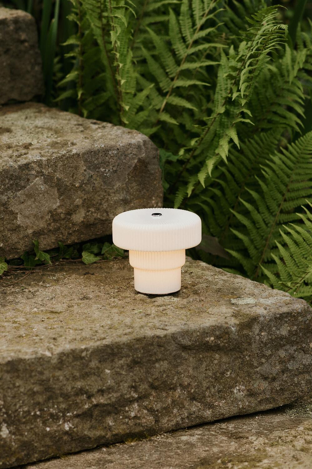 Ripple trådløs lampe, H10 cm- White